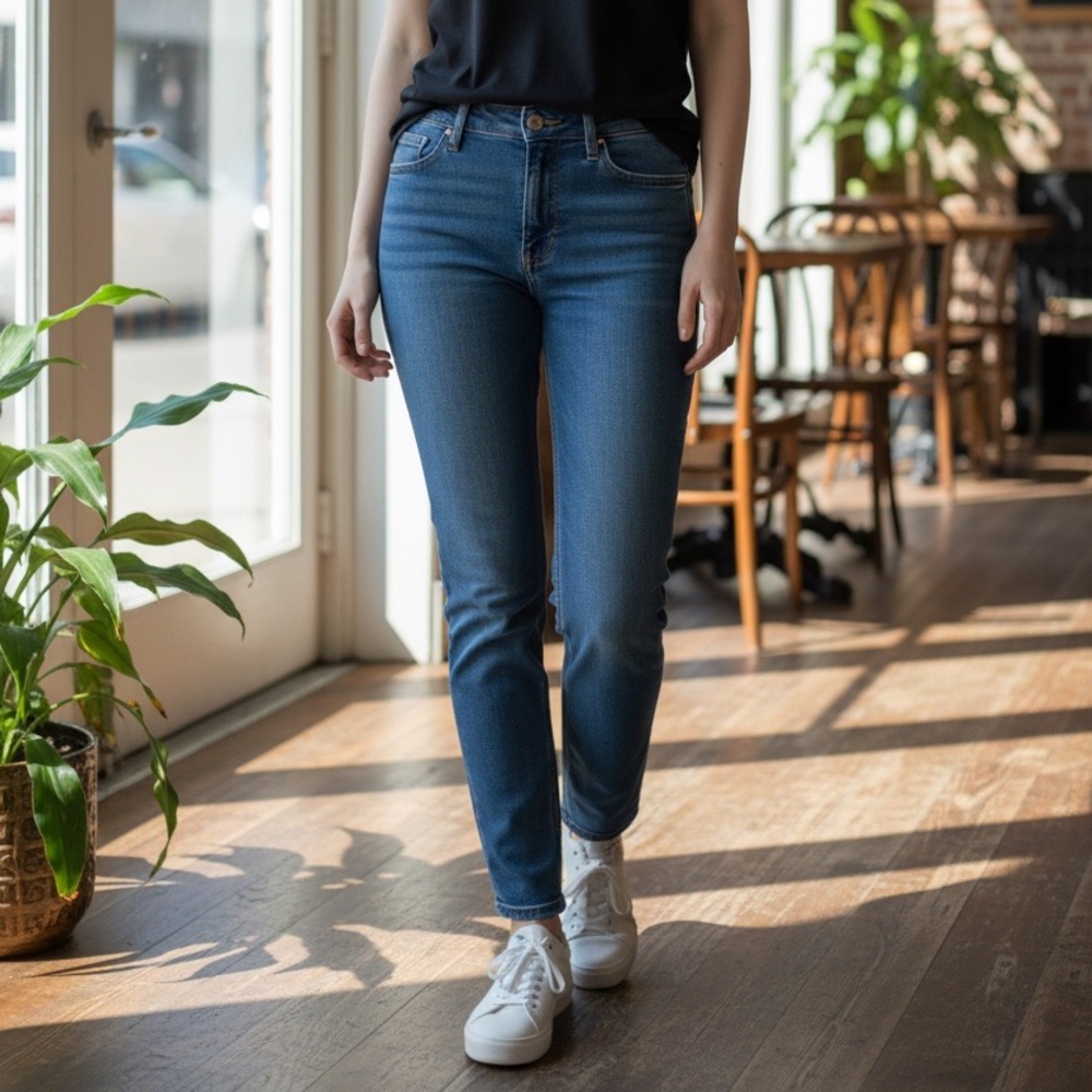 Koral Medium Wash Mid Rise Skinny Jeans 26